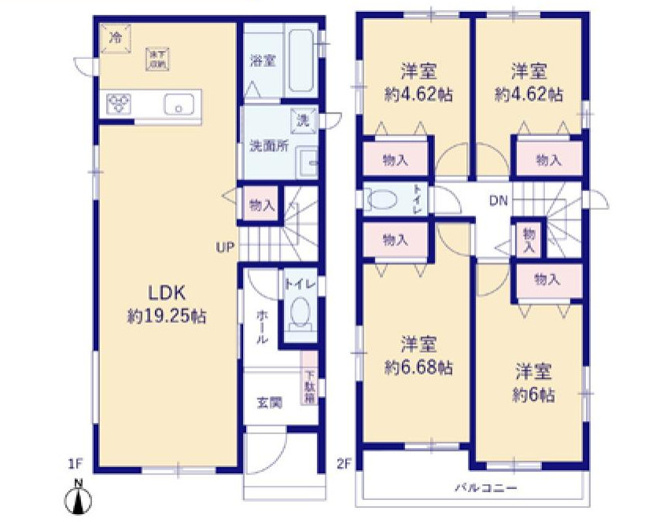 【間取り】 | 4LDKはリビングダイニングキッチンと4つの居室がある間取りで、大家族や二世帯住宅に最適。広々としたリビングで家族団らんを楽しみ、個室でプライベートな時間も確保でき、快適な生活を送ることができますよ。