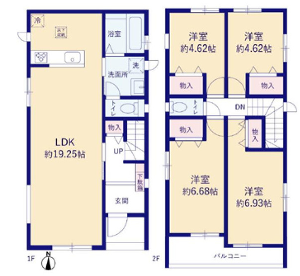 【間取り】 | 4LDKはリビングダイニングキッチンと4つの居室がある間取りで、大家族や二世帯住宅に最適。広々としたリビングで家族団らんを楽しみ、個室でプライベートな時間も確保でき、快適な生活を送ることができますよ。