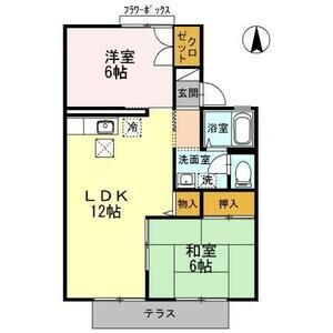 【間取り】 | グリーンアベニューA | お部屋の間取りです