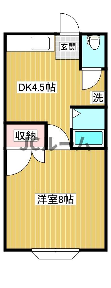 エントランス向陽の間取り