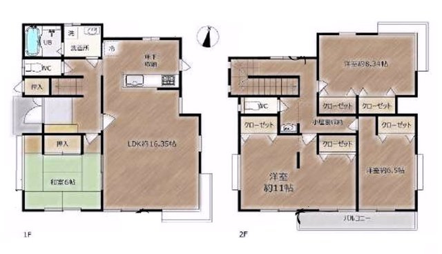 建物４０坪もあると、こうも違う！中も外もお手入れされ、しばらくはメンテナンス不要カモ。駐車場も２台車種によってはイケる？そのくらいのポテンシャルある『旭区中白根４丁目』リフォーム戸建の間取り