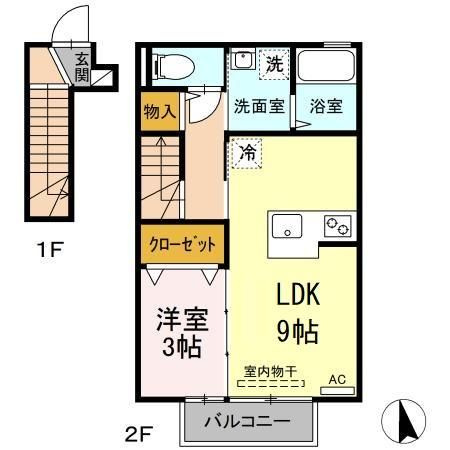 【間取り】 | セジュール宮沢AB(セジュールミヤザワエービー)