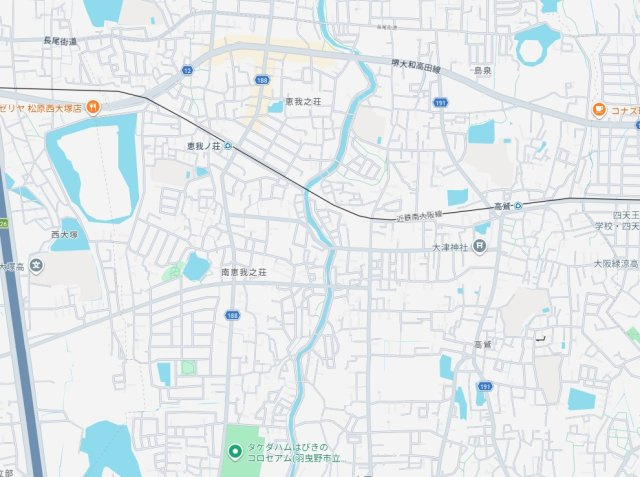 ◆羽曳野市南恵我之荘　新築一戸建ての地図