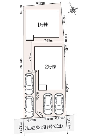 秦野市曽屋1丁目8期　新築戸建　全2棟2号棟の区画図
