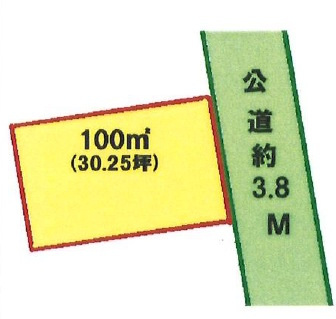 敷地面積30.25坪　売地　川越市南田島
