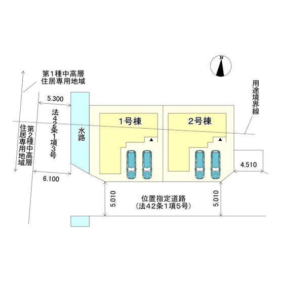 【区画図】 | 姫路市勝原区山戸5期/全2棟