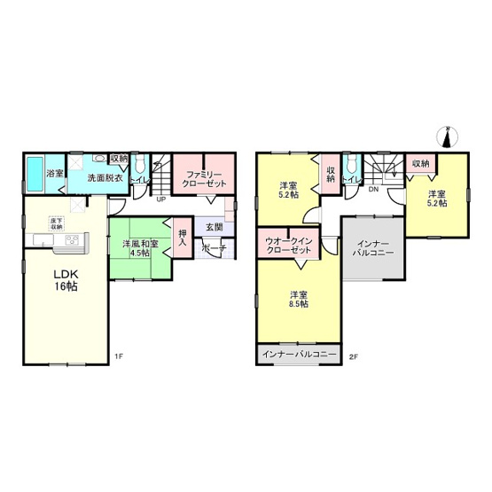 【間取り】 | 姫路市勝原区山戸5期/全2棟