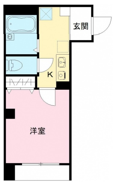 ソルビオス大森の間取り|間取り　1K洋室6帖バストイレ別