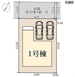 リーブルガーデン鹿児島市田上第三の区画図