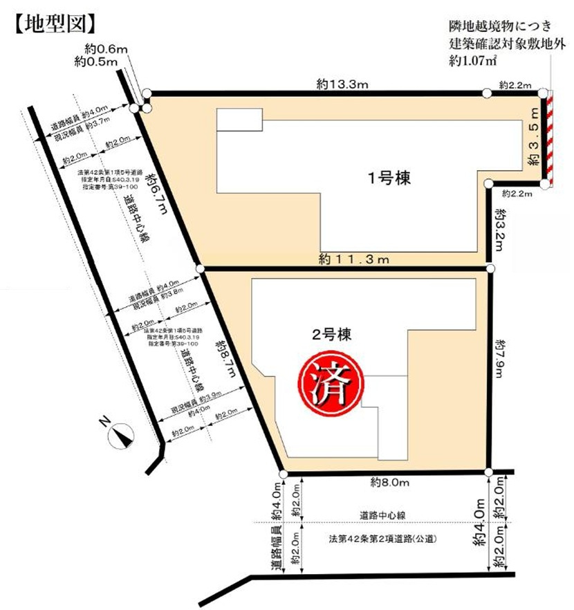 横浜市西区浅間町2丁目　1号棟の区画図