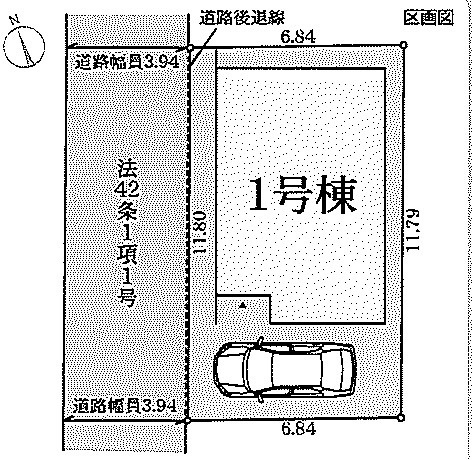 明石市朝霧町　新築戸建の区画図