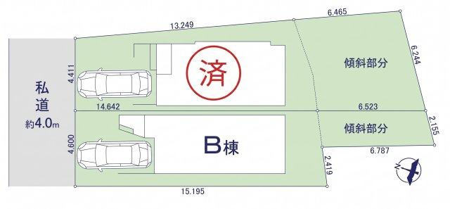 白幡東町　B棟の区画図