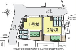 【仲介手数料無料】ふじみ野市長宮の区画図