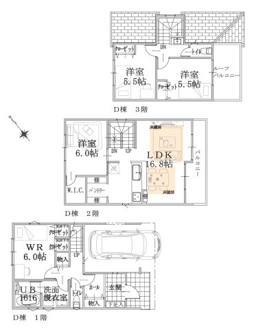 アイマーレ小机Ⅱ　D棟の間取り