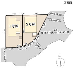 リーブルガーデン福岡市博多区東月隈5丁目の区画図
