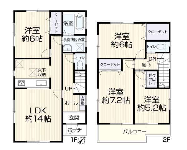 川越市大字砂新田の中古一戸建の間取り|部屋数豊富な4LDK！
在宅勤務や趣味の部屋などライフスタイルに合わせた使い方ができて◎！