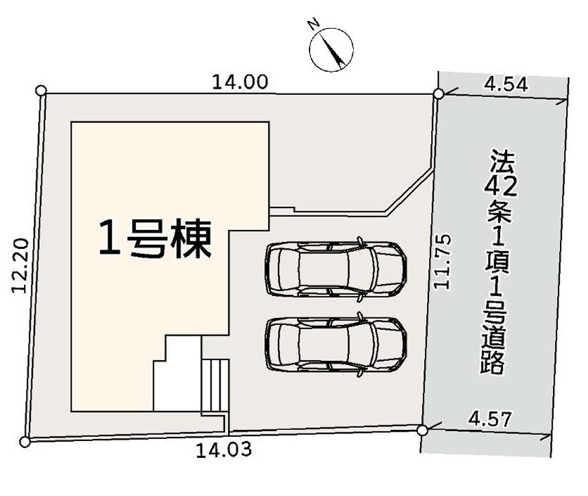 横浜市旭区上白根2丁目の区画図