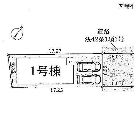 明石市田町　新築戸建の区画図