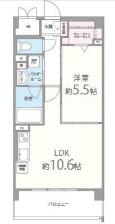 豊中市小曽根５丁目の賃貸マンションの間取り