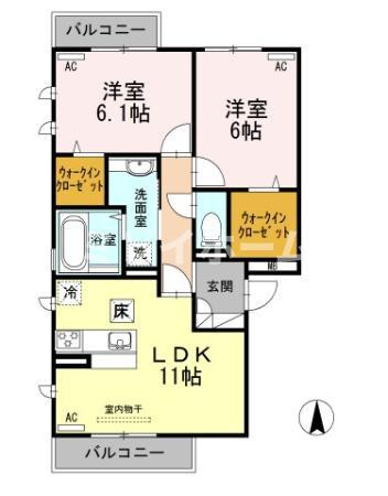 アルページュ大森A棟の間取り
