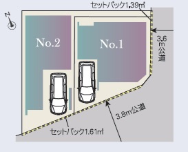 船橋市前原東5丁目525②の区画図
