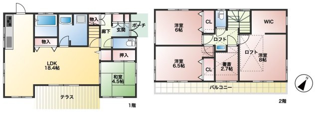 【間取り】 | 鶴ヶ島市藤金　中古戸建