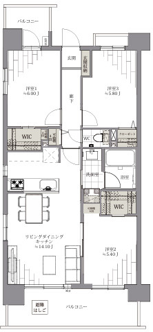 ライオンズマンション日暮里南公園の間取り