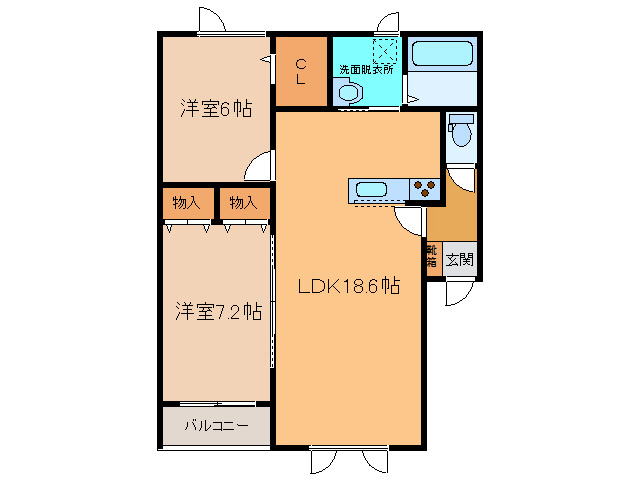 Class帯広Ⅲの間取り