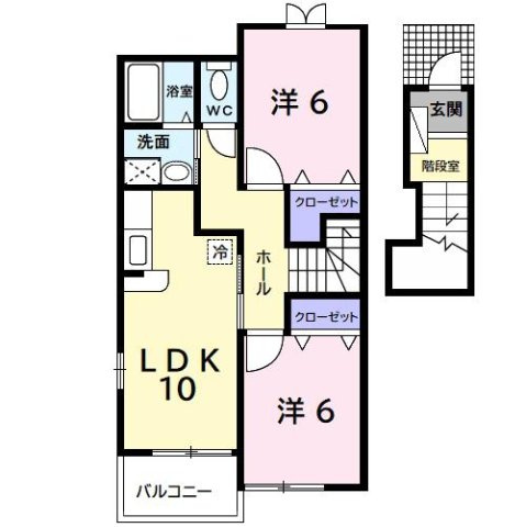 グランソレイユＢの間取り