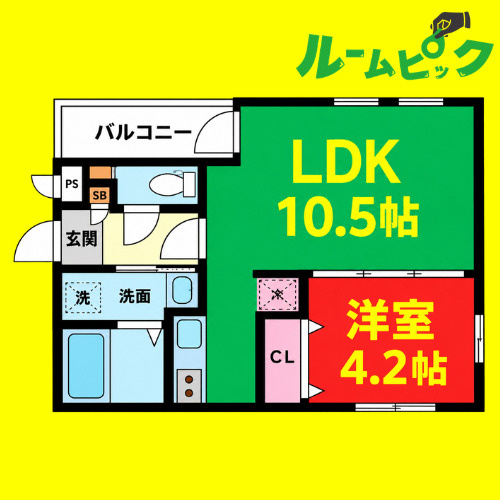 Cherim 庄内通　名古屋市賃貸　仲介手数料無料の間取り