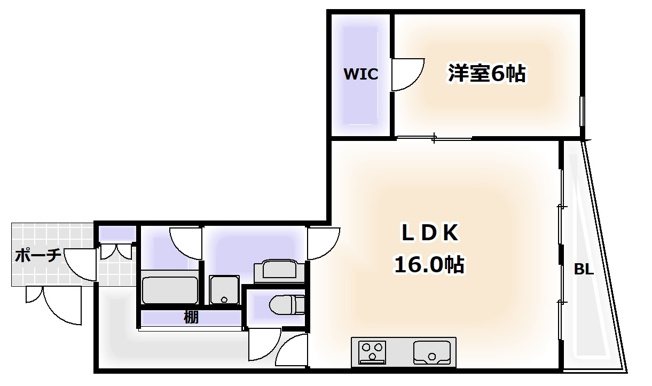 【間取り】 | ラパンジール恵美須