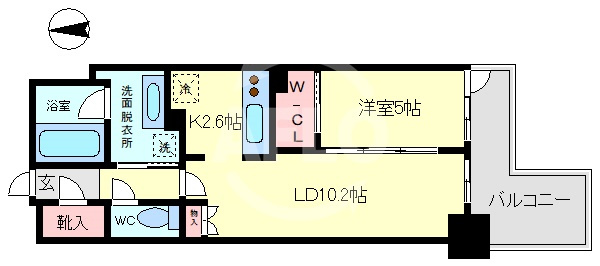 ブランズ北堀江プレイス　堀小学校区の間取り|ブランズ北堀江プレイス　間取り図