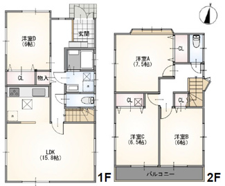 【間取り】 | 南町田3丁目　一戸建て♪ | 間取り図