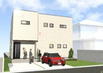 姫路市大津区長松の新築一戸建の外観パース