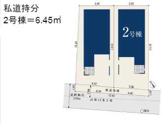 市川市伊勢宿003Ⅱ②の区画図