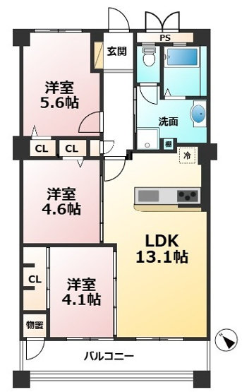 【間取り】 | ニュー千早団地四棟