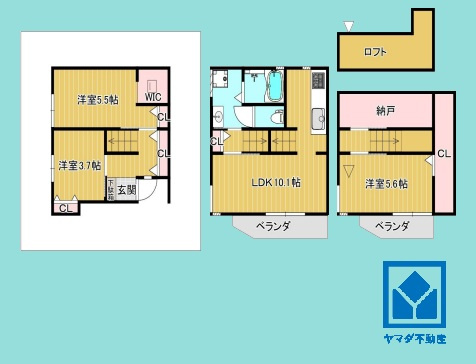 西宮市浜甲子園1丁目の間取り