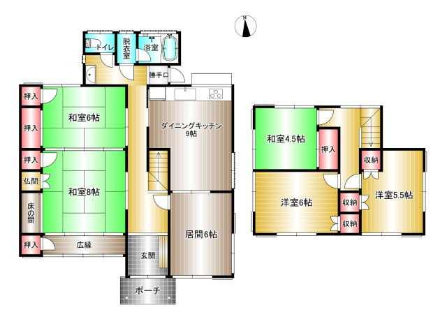 貴志川町岸宮　中古戸建の間取り