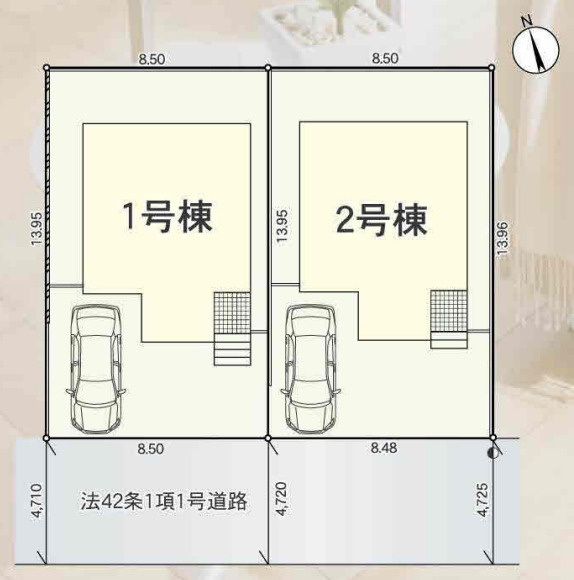 ■枚方市長尾東町　第6期　新築一戸建ての区画図|全2区画