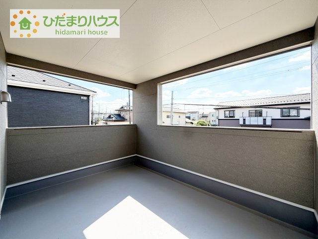 【バルコニー】 | つくば市谷田部第24　新築戸建　2号棟 | 人気が高いインナーバルコニーを採用♪天候を気にせず洗濯物を干せ、紫外線も気にせずに済みます(*^^)v