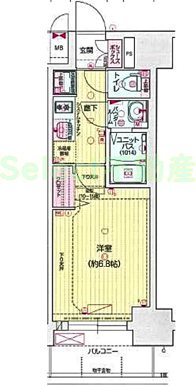 プレサンスNAGOYA覚王山の間取り