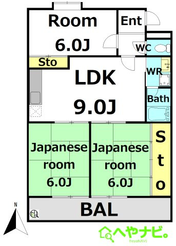 【間取り】 | メルローズ2号館