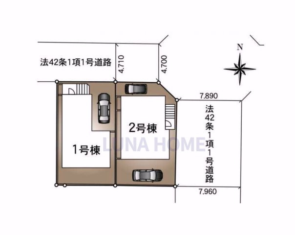 取手市新町第14　新築戸建　2号棟の区画図|当日のご予約も大歓迎です！「今から見たい」も柔軟にご対応いたします♪