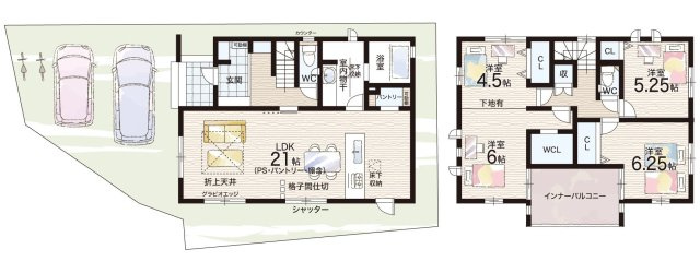 ●31(土)1(日)3(祝)現地説明会！　大和高田市三和町　新築一戸建ての間取り