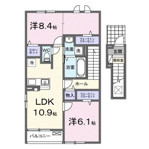 【間取り】 | ルーチェ　ウシザワ　Ａ