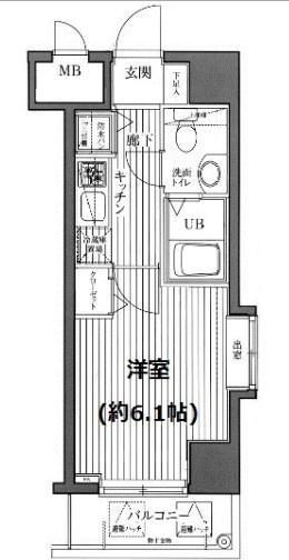 ガラ・ステージ芝公園駅前の間取り|間取りです。