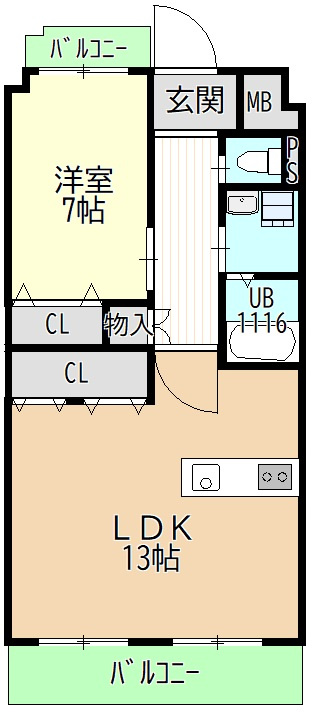 エスポワール竹越の間取り