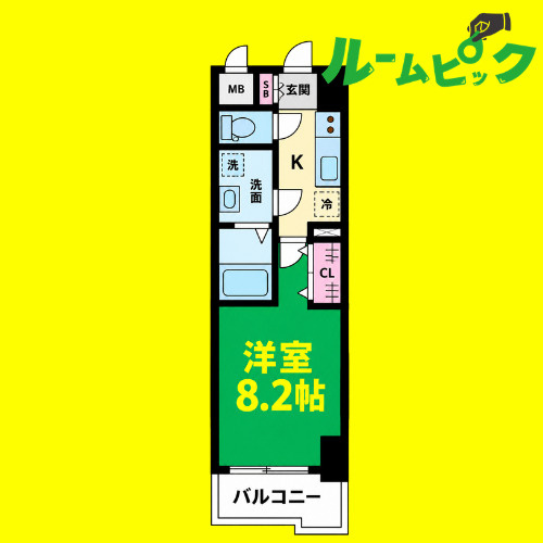 axis sakura　名古屋市賃貸　仲介手数料無料の間取り