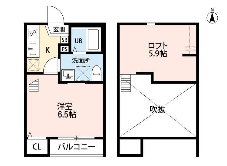 Wistaria 北越谷(ウィスタリア キタコシガヤ)の間取り