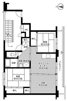 【間取り】 | ビレッジハウス相野3号棟